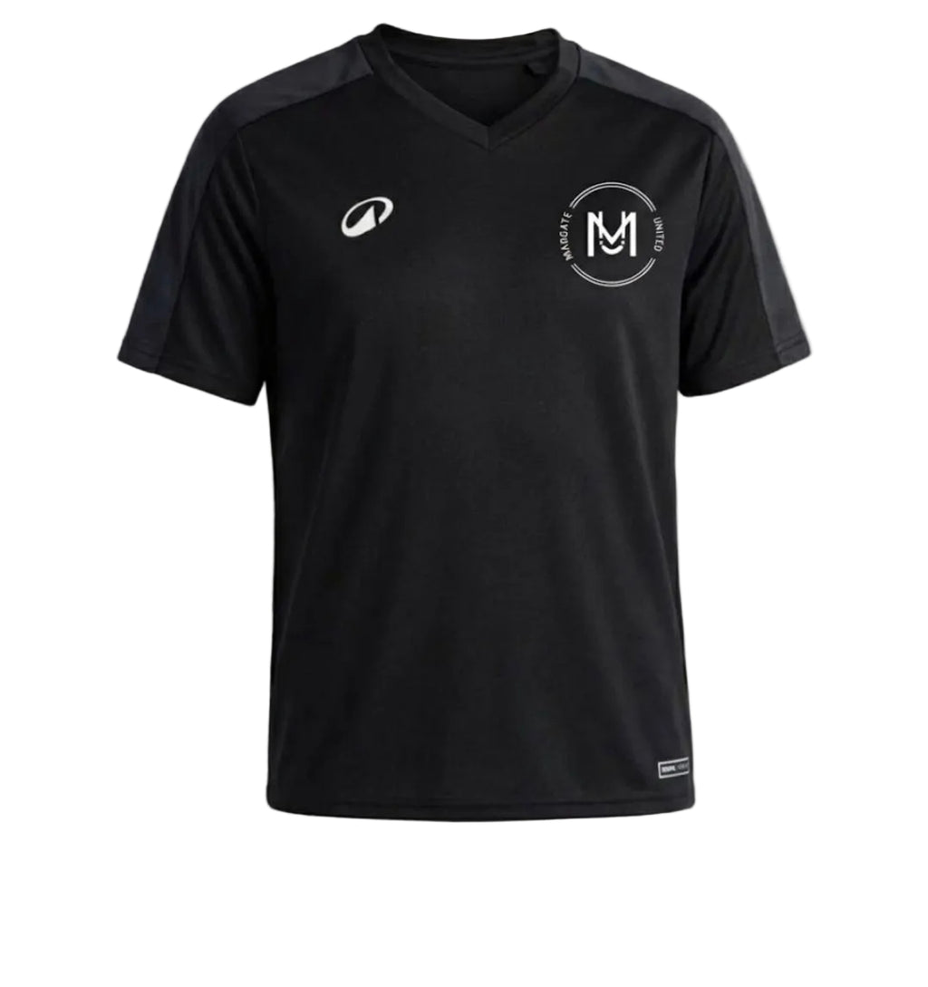 VOETBALSHIRT VOOR VOLWASSENEN ESSENTIAL CLUB ZWART Merchtem United