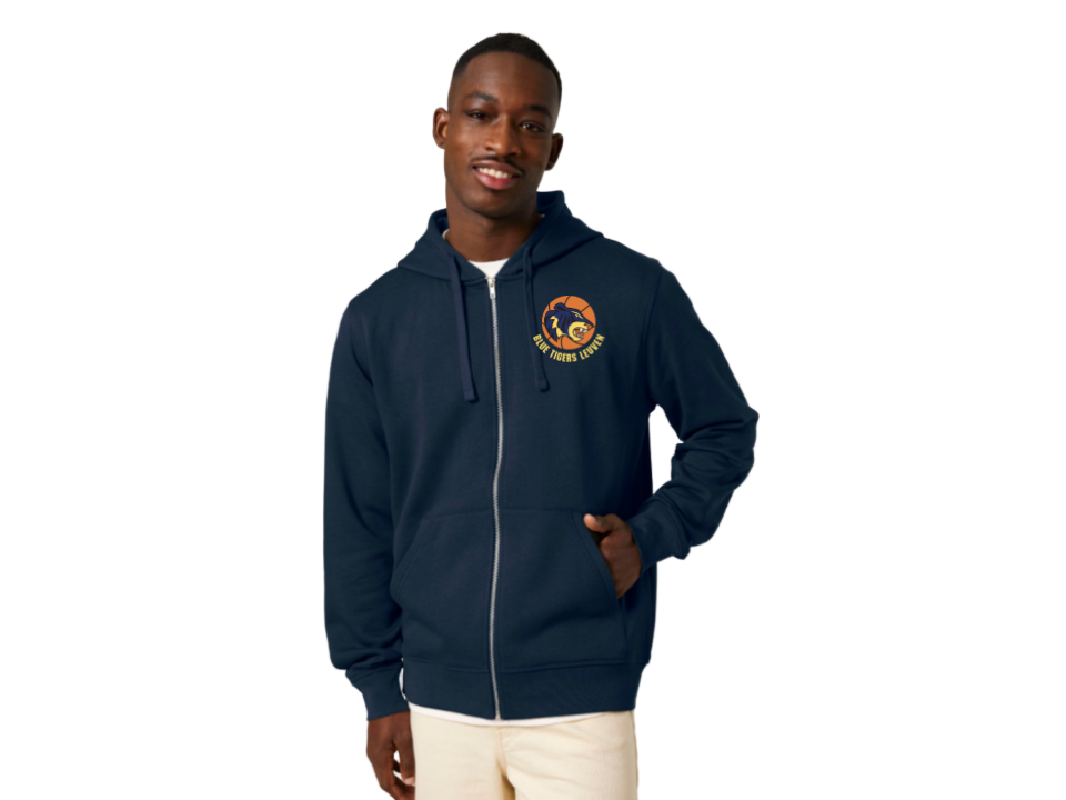 Blue Tigers Leuven vest met rits marineblauw