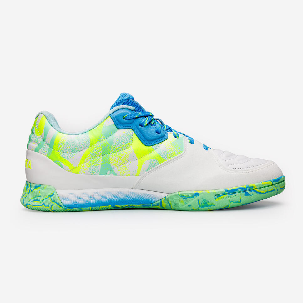 MiniDuivels Zaalvoetbalschoenen Eskudo Pro leer seizoen 2023/24 Tropical Edition Pack