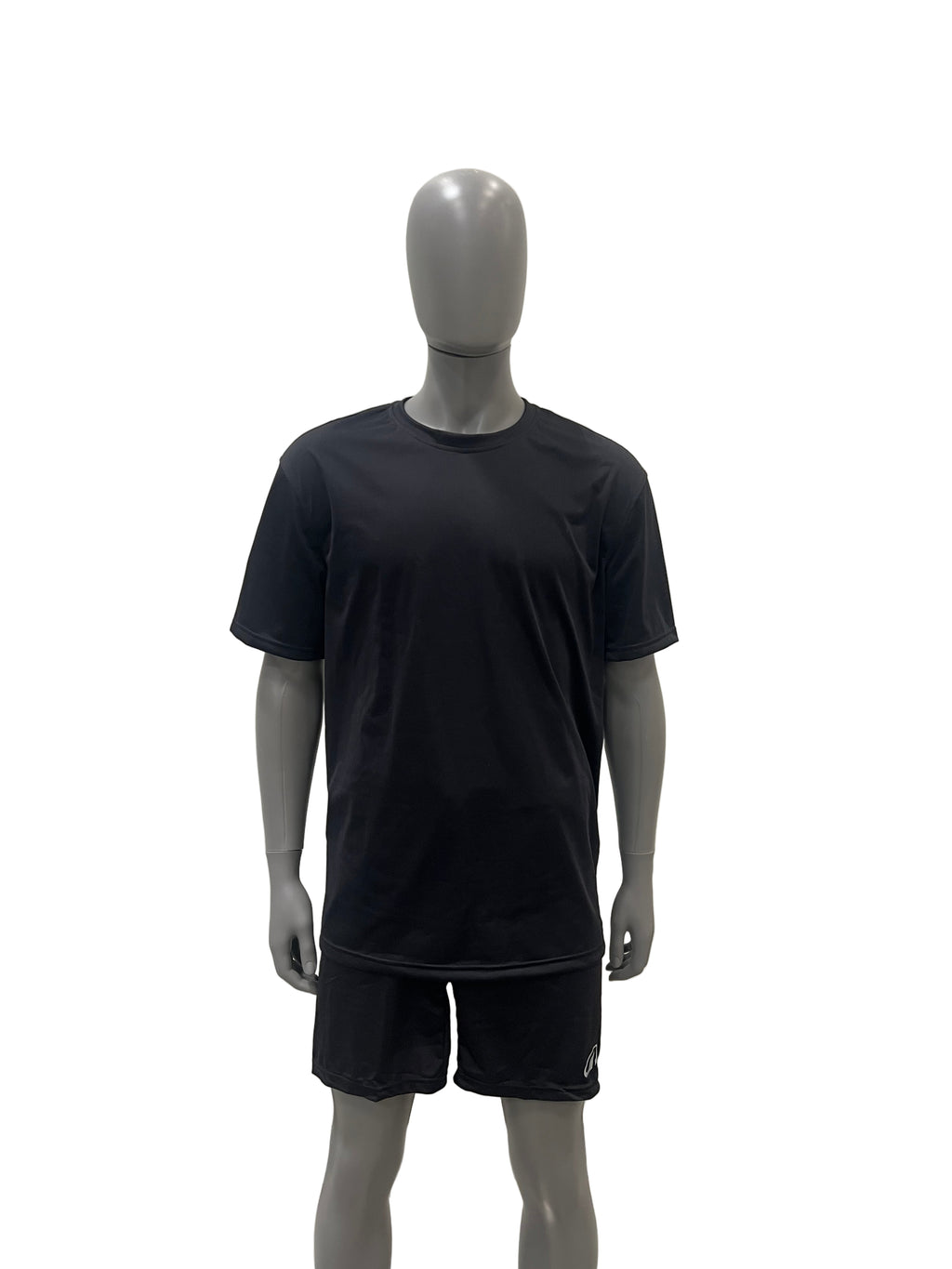 Black polyester T-shirt (outlet)