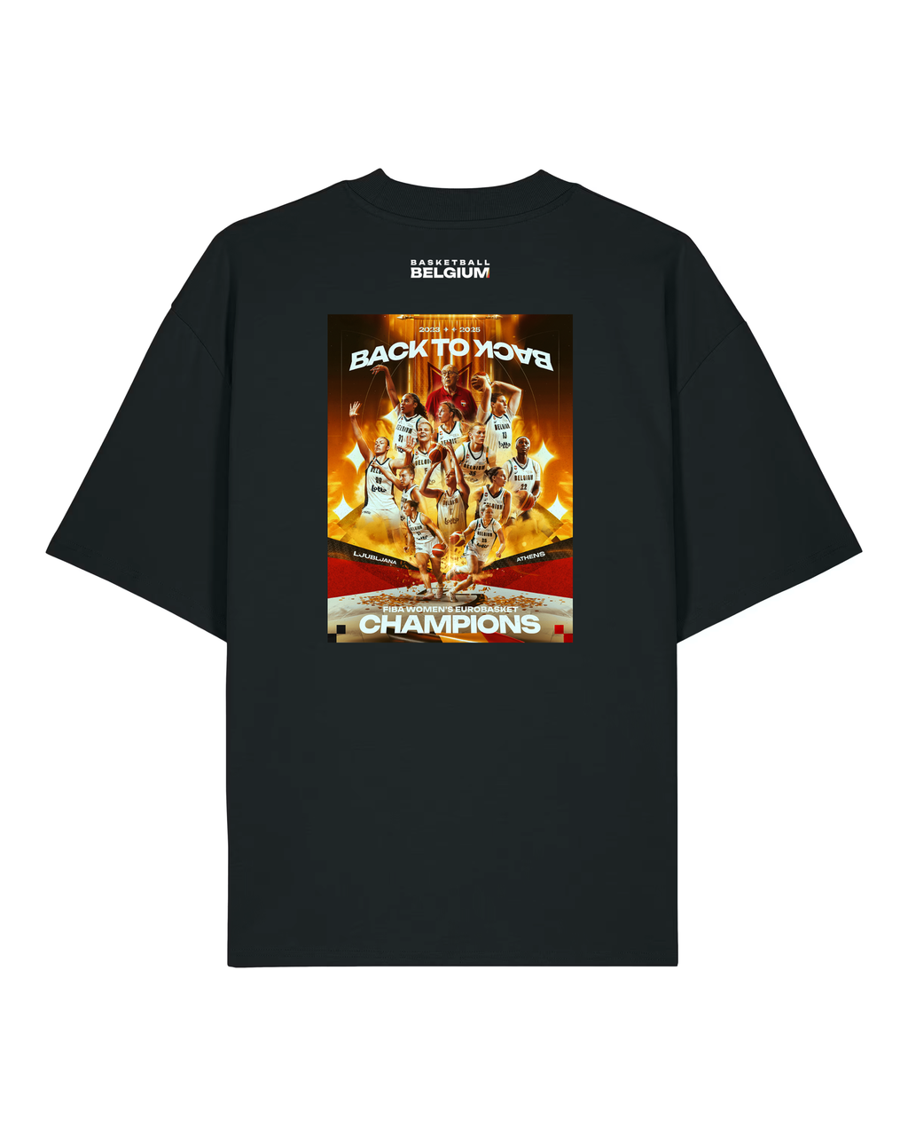 Belgian Cats back to back champions t-shirt zwart