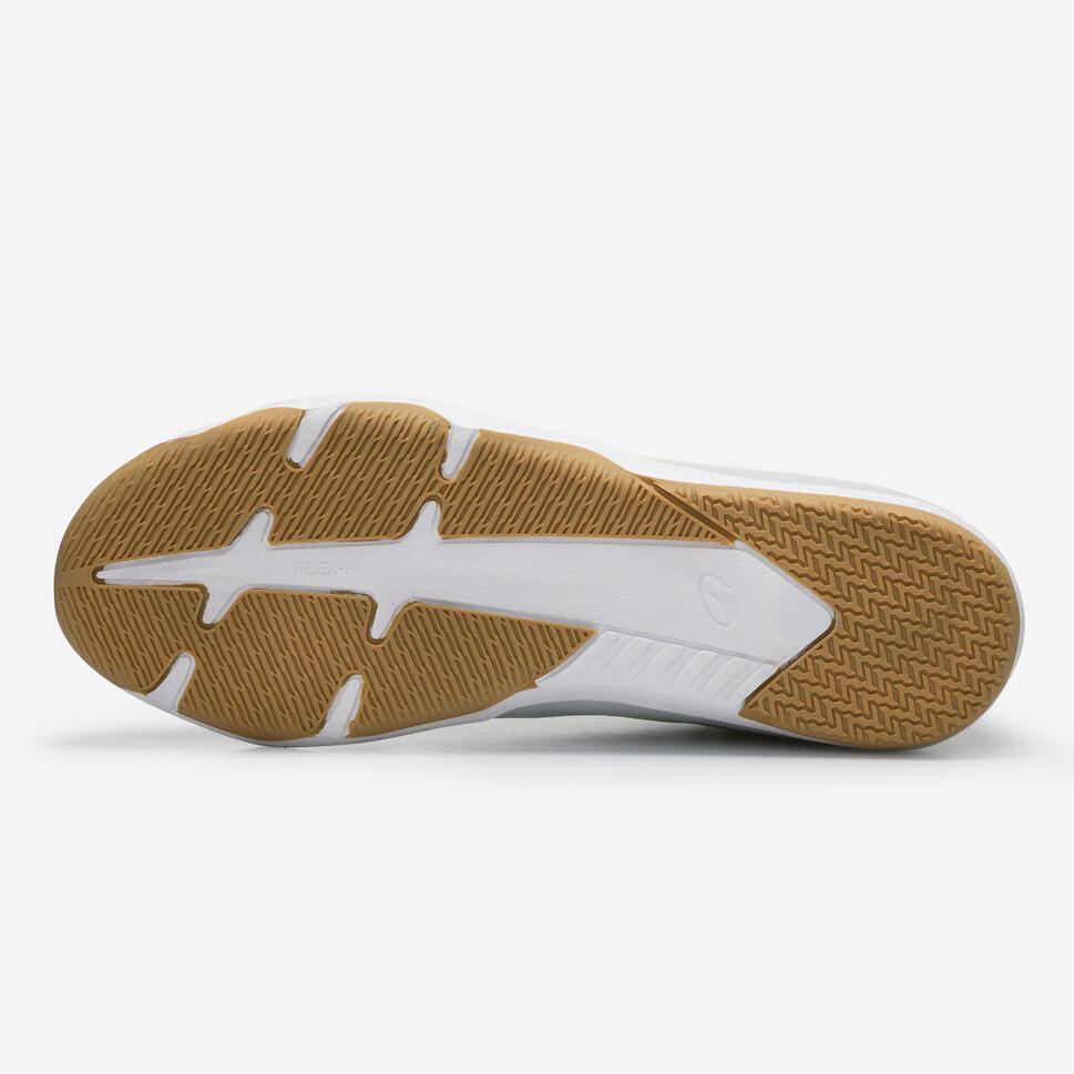 MiniDuivels Zaalvoetbalschoenen volwassenen Sala Club grijs geel