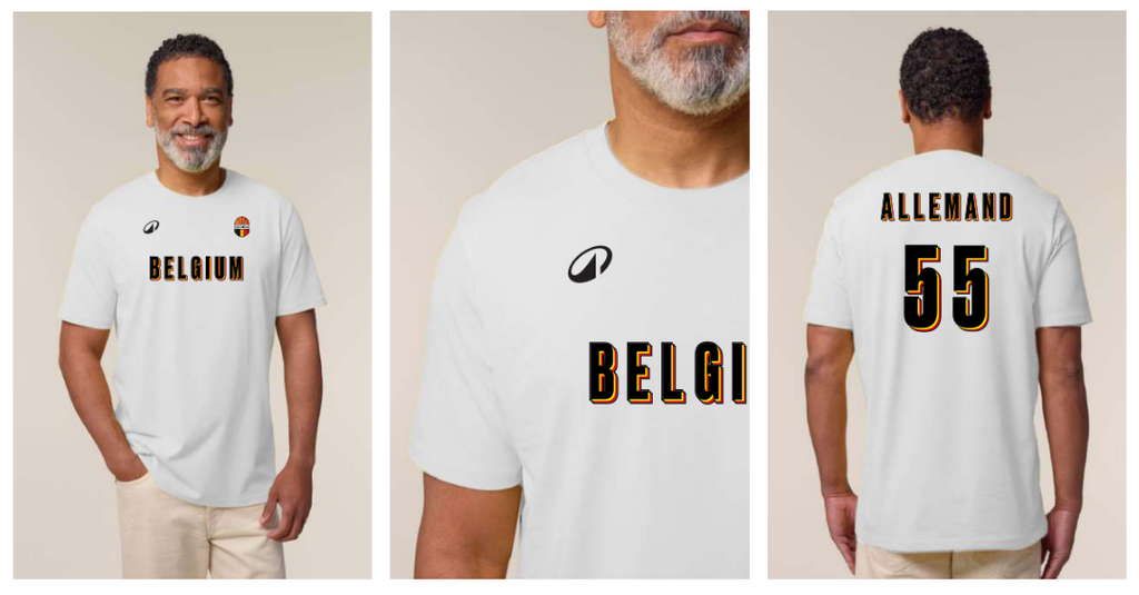 T-shirt naam & nummer wit