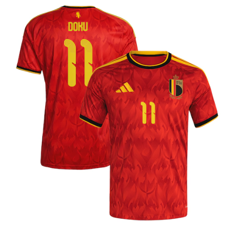 Jeremy Doku thuisshirt België adults