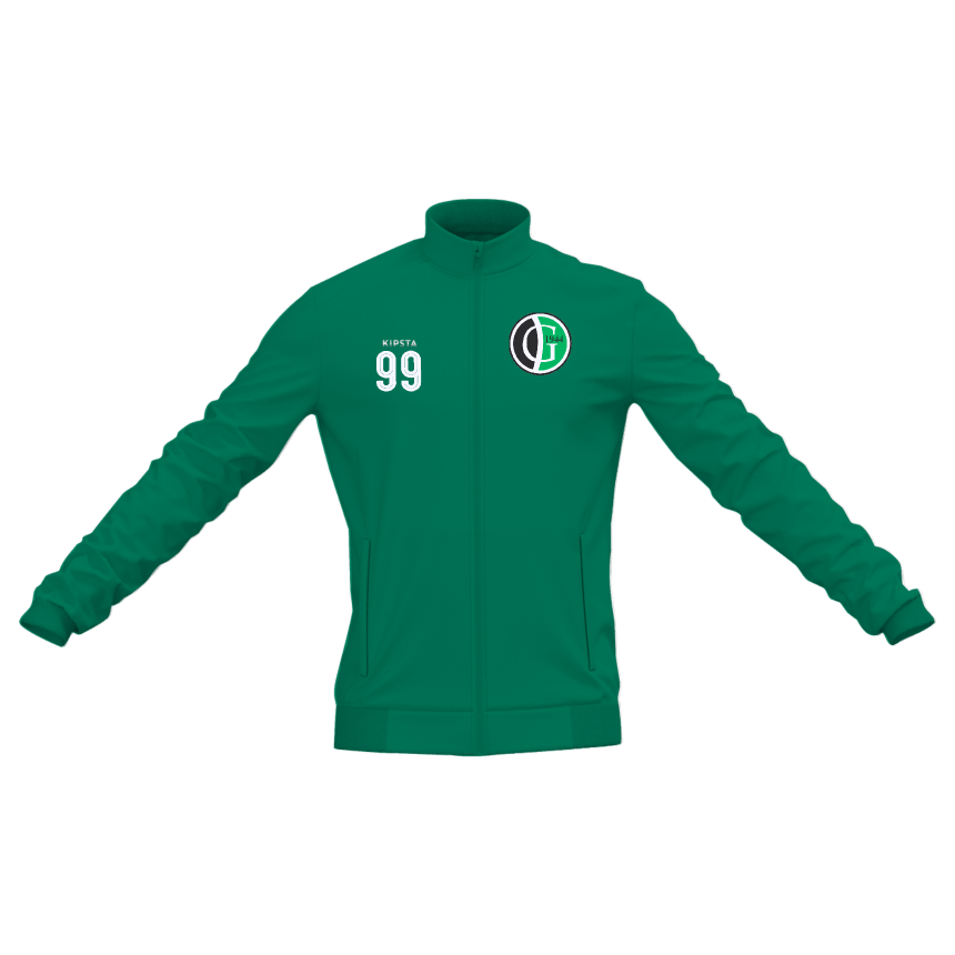 FCW Gijzegem trainingsvest groen met nummer
