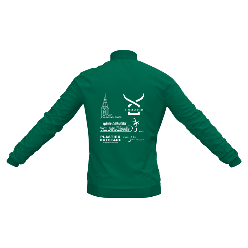 FCW Gijzegem trainingsvest groen met nummer
